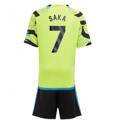 Arsenal Bukayo Saka #7 Udebanesæt Børn 2023-24 Kort ærmer (+ korte bukser)